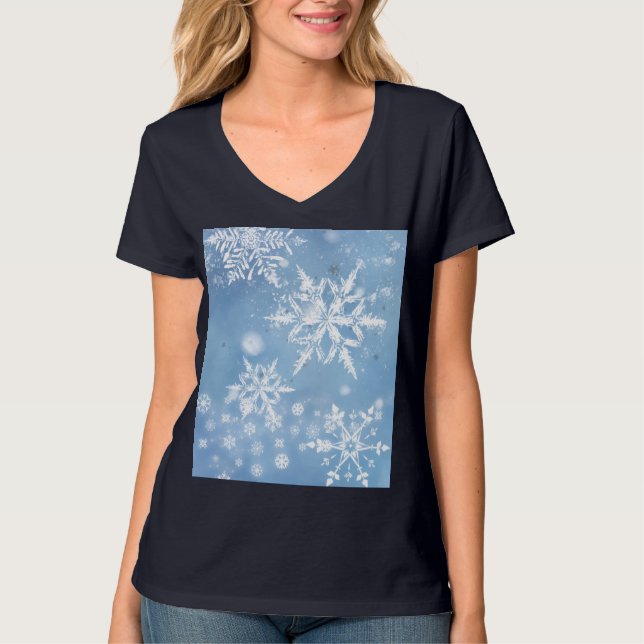 T-shirt Merveilleuse neige de Noël (Devant)