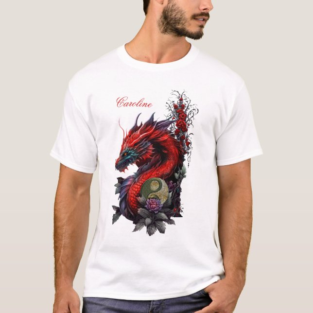 T-shirt Merveilleux dragon chinois (Devant)