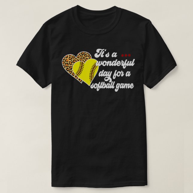 T-shirt Merveilleux Jour Pour Un Jeu De Softball Jour tant (Design devant)
