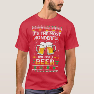 T-shirt Merveilleux Moment Pour Une Bière Vilaine Noël Noë
