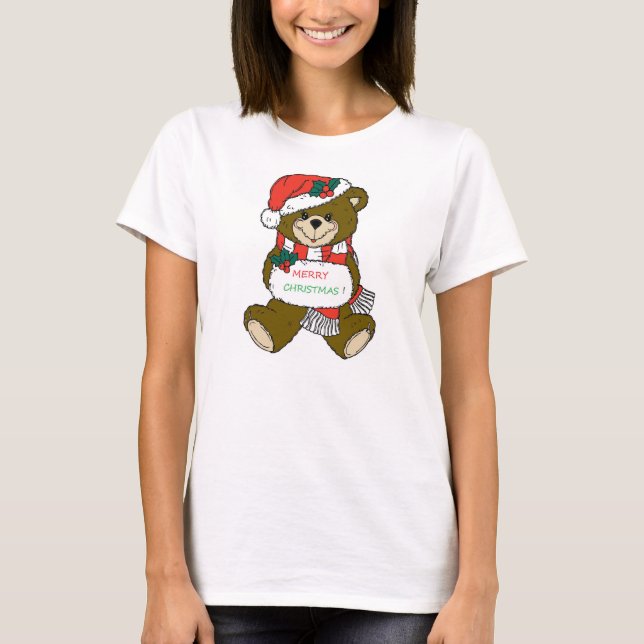 T-SHIRT "MERY NOËL" TEDDDY BEAR (Devant)