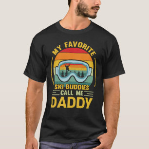 T-shirt Mes Amateurs De Ski Préférés M'Appelent DADDY Vint