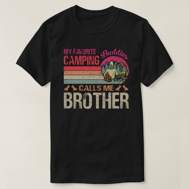 T-shirt Mes Amies De Camping Préférées M'Appelez Frère Vin (Design devant)