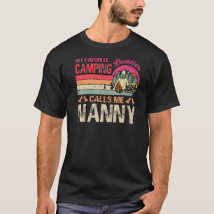 T-shirt Mes Amies De Camping Préférées M'Appelle Nanny Vin