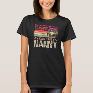 T-shirt Mes Amies De Camping Préférées M'Appelle Nanny Vin