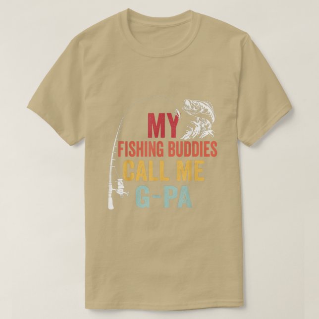 T-shirt Mes amis de pêche préférés, appelez-moi GPa Fishe (Design devant)