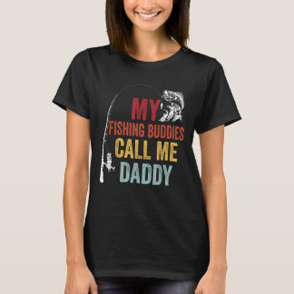 T-shirt Mes amis de pêche préférés appelez papa pêcheur F