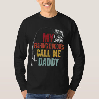 T-shirt Mes amis de pêche préférés appelez papa pêcheur F