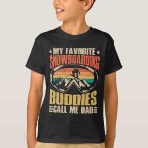 T-shirt Mes amis favoris de snowboard appellent moi Papa S