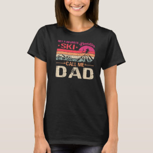 T-shirt Mes Amoureux De Ski Préférés M'Appelez Papa Père V