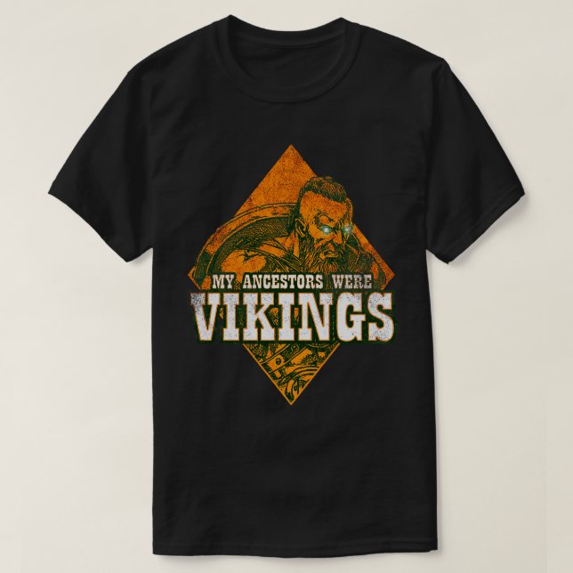 T-shirt Mes Ancêtres Étaient Des Vikings (Design devant)