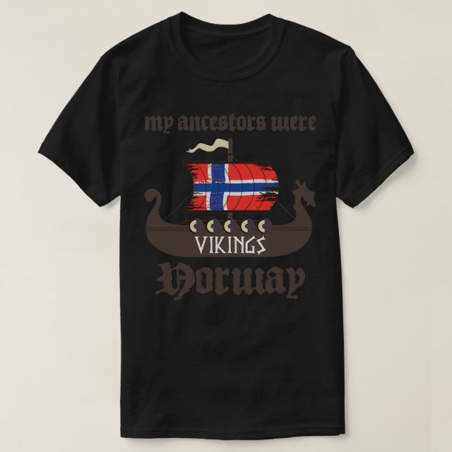 T-shirt Mes Ancêtres Étaient Des Vikings (Design devant)