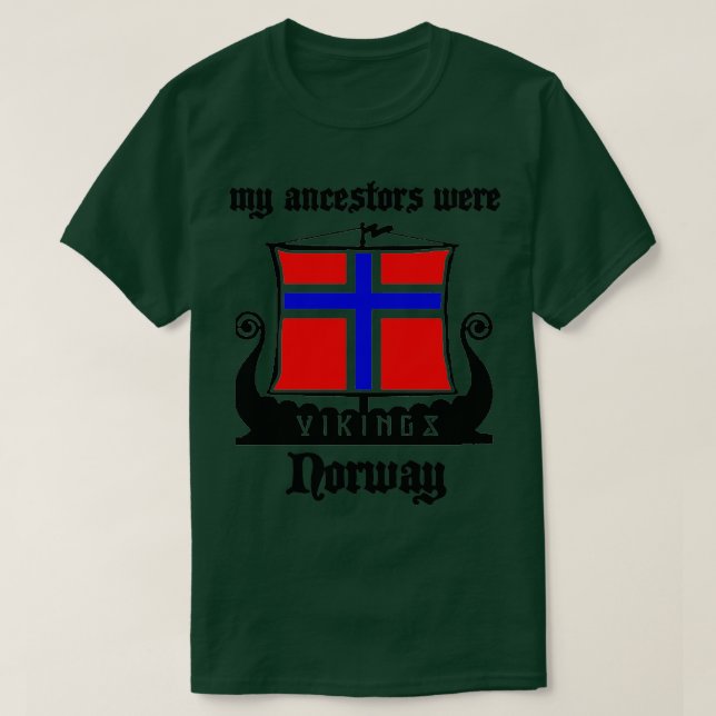 T-shirt Mes ancêtres étaient vikings Norvège (Design devant)
