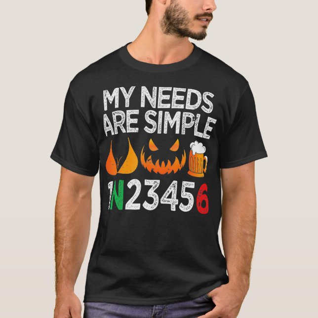T-shirt Mes Besoins Sont Simple Gear Shifting Halloween Bi (Devant)