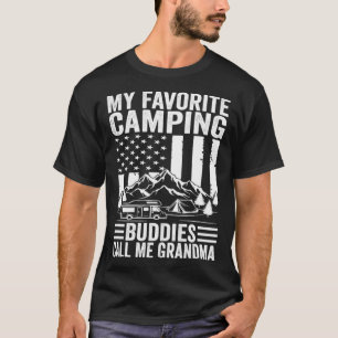 T-shirt Mes camarades préférés de camping m'appellent gran