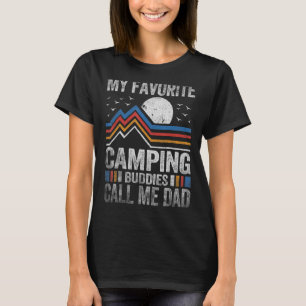 T-shirt Mes Camping Amoureux Me Appelez Papa Fa Vintage