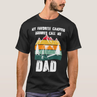 T-shirt Mes Camping Amoureux Me Appelez Papa Publicité Ext