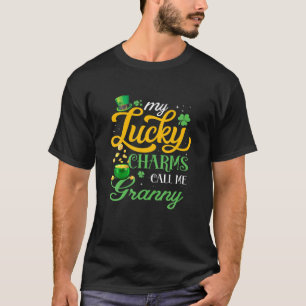T-shirt Mes Charmes Chanceux M'Appelent Granny Happy St pa