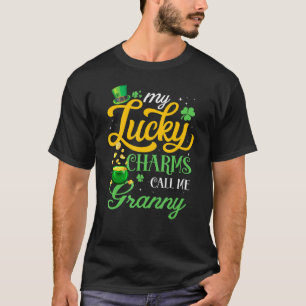 T-shirt Mes Charmes Chanceux M'Appelent Granny Happy St pa
