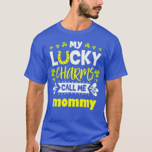 T-shirt mes charmes chanceux m'appellent maman