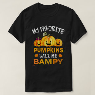 T-shirt Mes Citrouilles préférés m'appellent Bampy Funny H