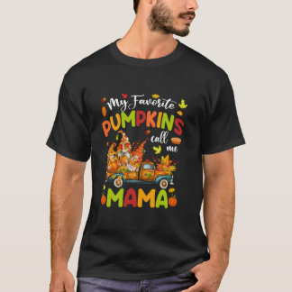 T-shirt Mes Citrouilles préférés m'appellent Mama Truck Th
