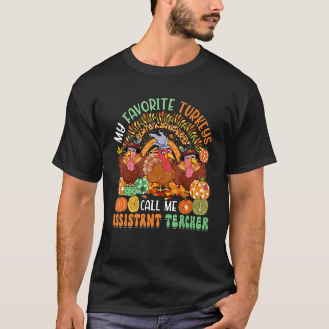 T-shirt Mes clés préférées Appelez-moi Assistant Enseignan (Devant)