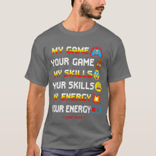 T-shirt Mes compétences de jeu vintage