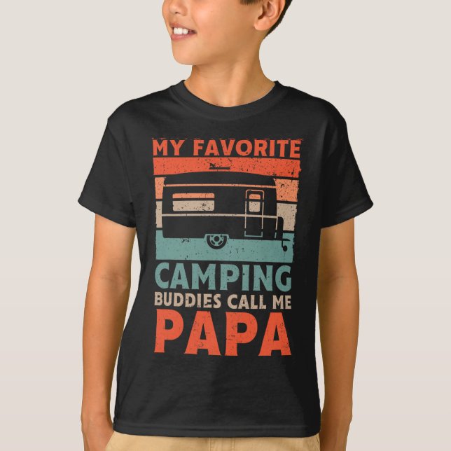 T-shirt Mes copains de camping préférés m'appellent Papa V (Devant)