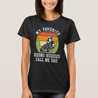 T-shirt Mes copains de moto préférés m'appellent Papa Voya