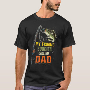 T-shirt Mes Copains de Pêche M'appellent Papa Pêcheur Fête