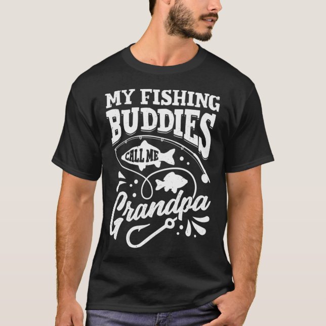 T-shirt Mes Copains de Pêche M'appellent Papi (Devant)