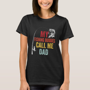 T-shirt Mes copains de pêche préférés appellent papa pêche