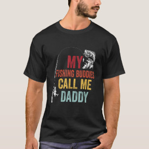 T-shirt Mes copains de pêche préférés appellent Papa Pêche