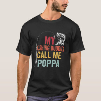 T-shirt Mes copains de pêche préférés m'appellent Poppa Fi