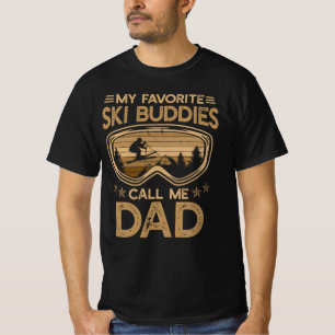 T-shirt Mes copains de ski m'appellent Papa
