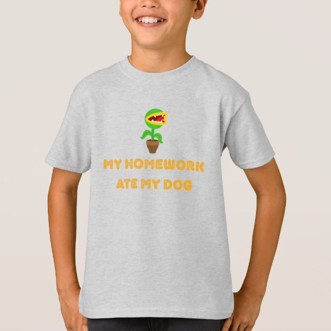 T-shirt Mes devoirs ont mangé mon chien (Devant)