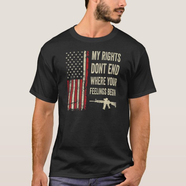 T-shirt Mes droits ne s'arrêtent pas là où vos sentiments  (Devant)