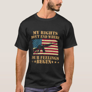 T-shirt Mes Droits Ne S'Arrêtent Pas Là Où Vos Sentiments