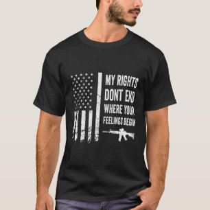 T-shirt Mes Droits Ne S'Arrêtent Pas Là Où Vos Sentiments
