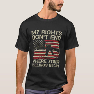 T-shirt Mes droits ne s'arrêtent pas où vos sentiments com