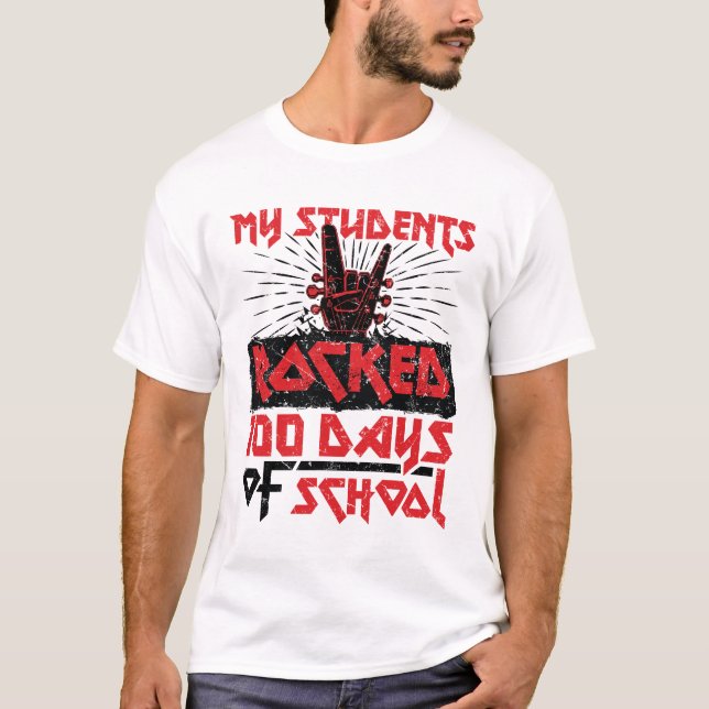 T-shirt Mes élèves ont fait 100 jours de professeur (Devant)