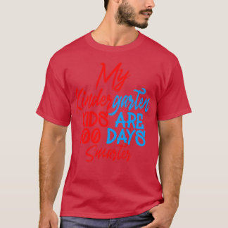 T-shirt Mes Enfants De La Maternelle Sont 100 Jours Plus I