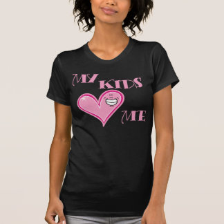 T-shirt Mes enfants m'aiment rose