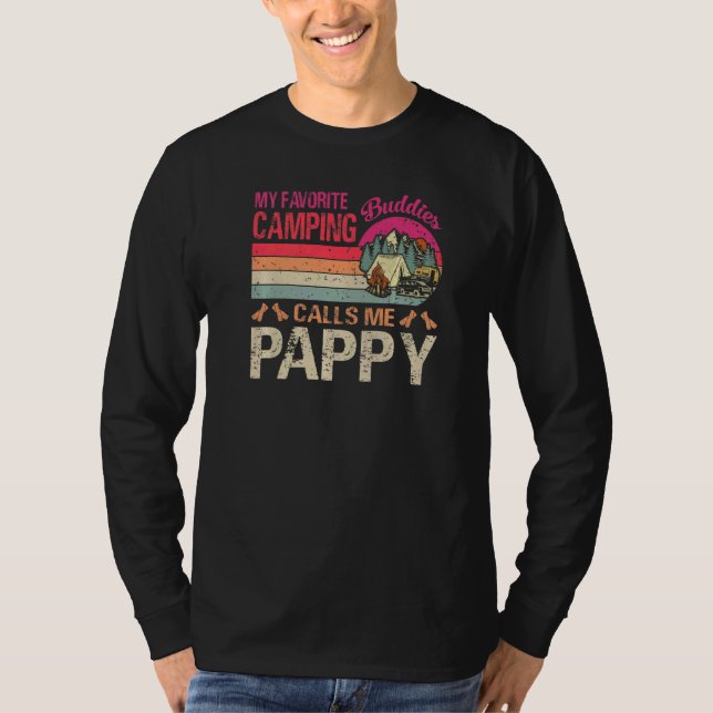 T-shirt Mes Épouses De Camping Préférées M'Appelle Pappy V (Devant)