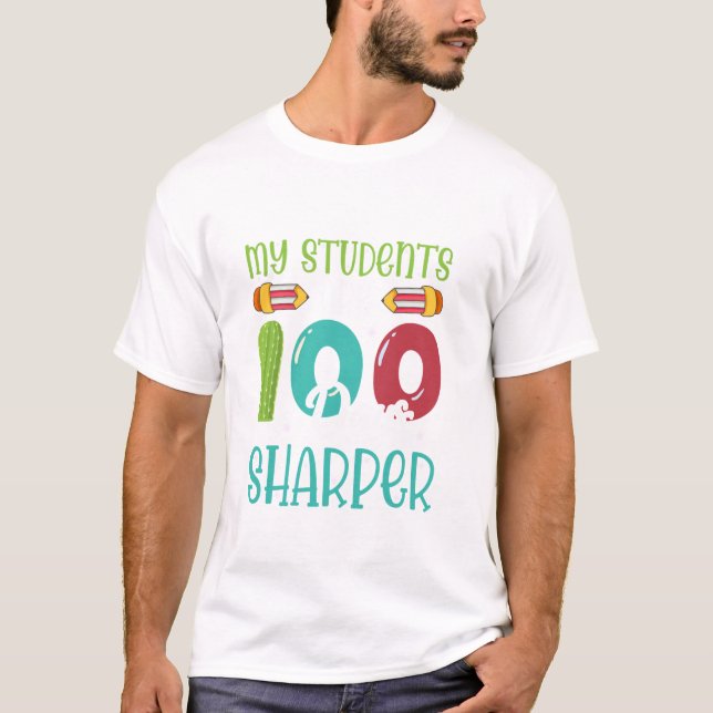 T-shirt Mes Étudiants Ont 100 Jours Plus De 100 Jours De S (Devant)