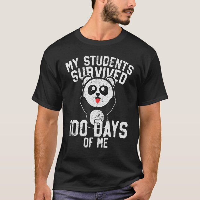 T-shirt Mes Étudiants Ont Survécu 100 Jours De Moi Enseign (Devant)