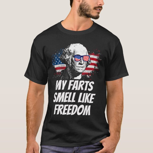 T-shirt Mes farts sentent la liberté drôle 4 juillet Georg (Devant)