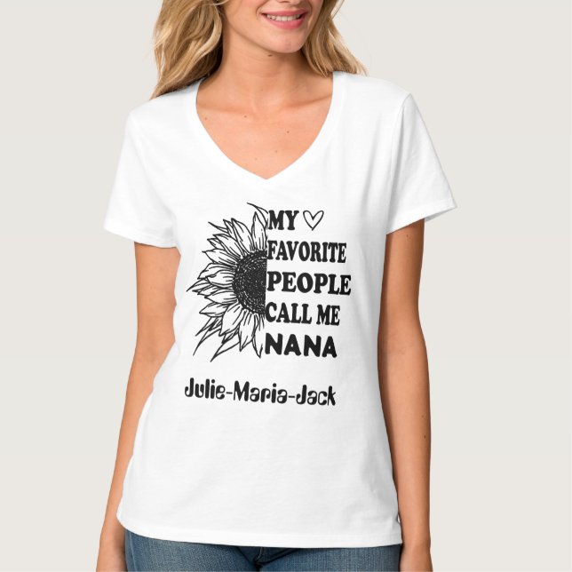 T-shirt Mes Favoris M'Appelent Mawmaw Queenie Oma Tutu (Devant)