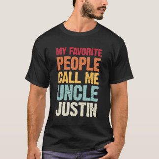 T-shirt Mes Favoris M'Appelent Oncle Justin Personaliz